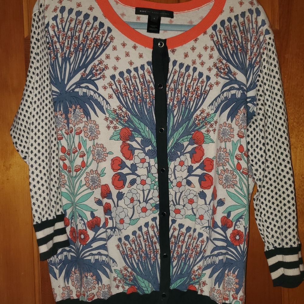 Marc Jacobs Multicolor Floral Cardigan
